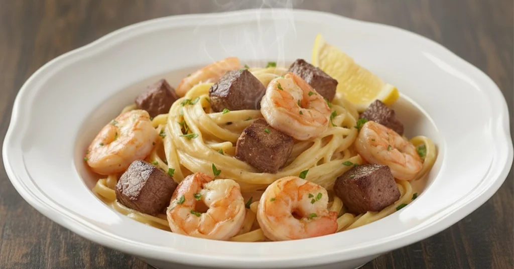 surf and turf pasta